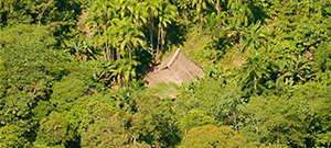 Maloca of isolated indigenous group, Colombia