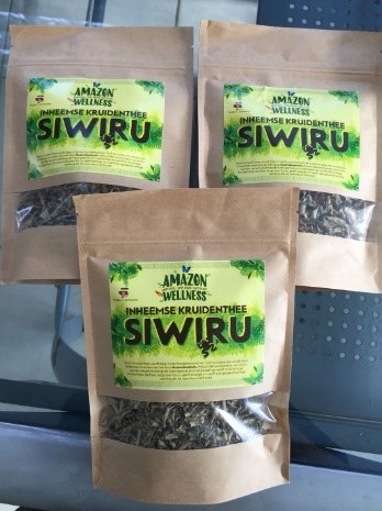 Siwiru (spiral ginger) herbal tea in 20g packages