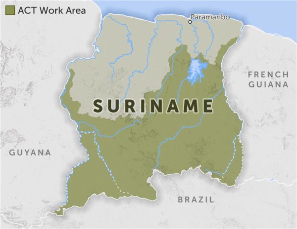 Map of Suriname