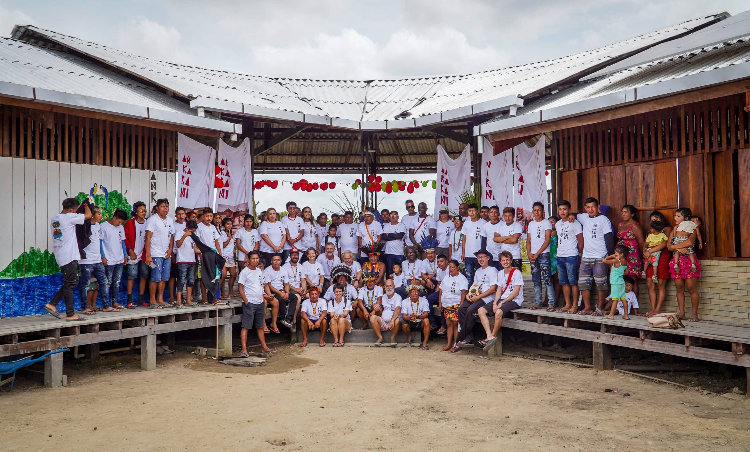 Kapai and Aretina Guardians of Knowledge Center inauguration in the Tiriy&oacute; village of Urunai, Brazil.
