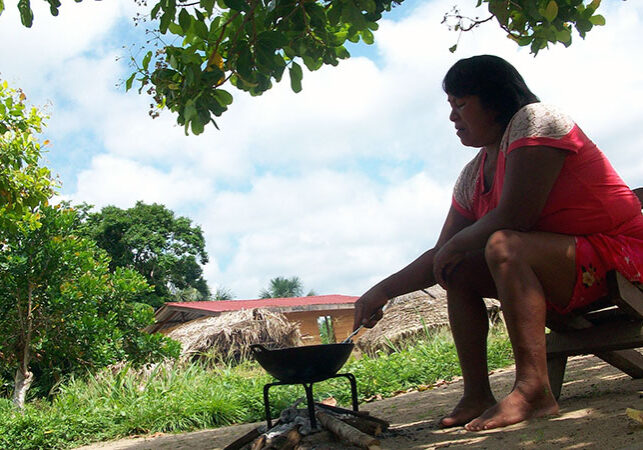 Tepu woman cooking